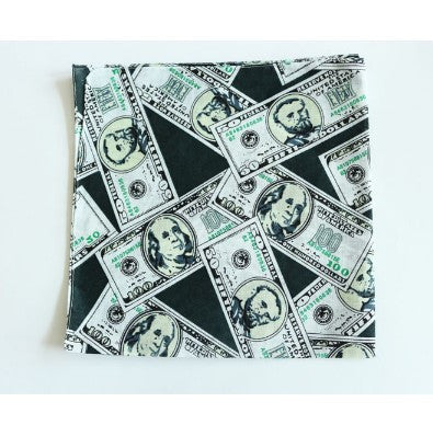 Printed Dollar Cotton Bandanas Handkerchief