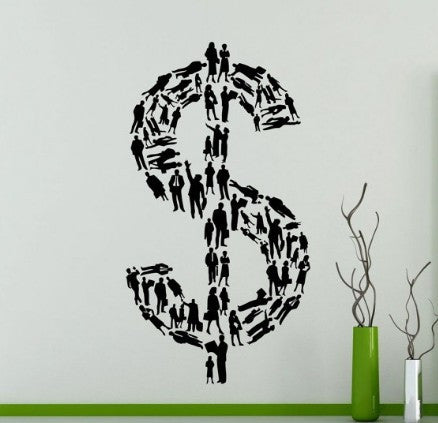 Businessman Dollar Sign Wall Sticker